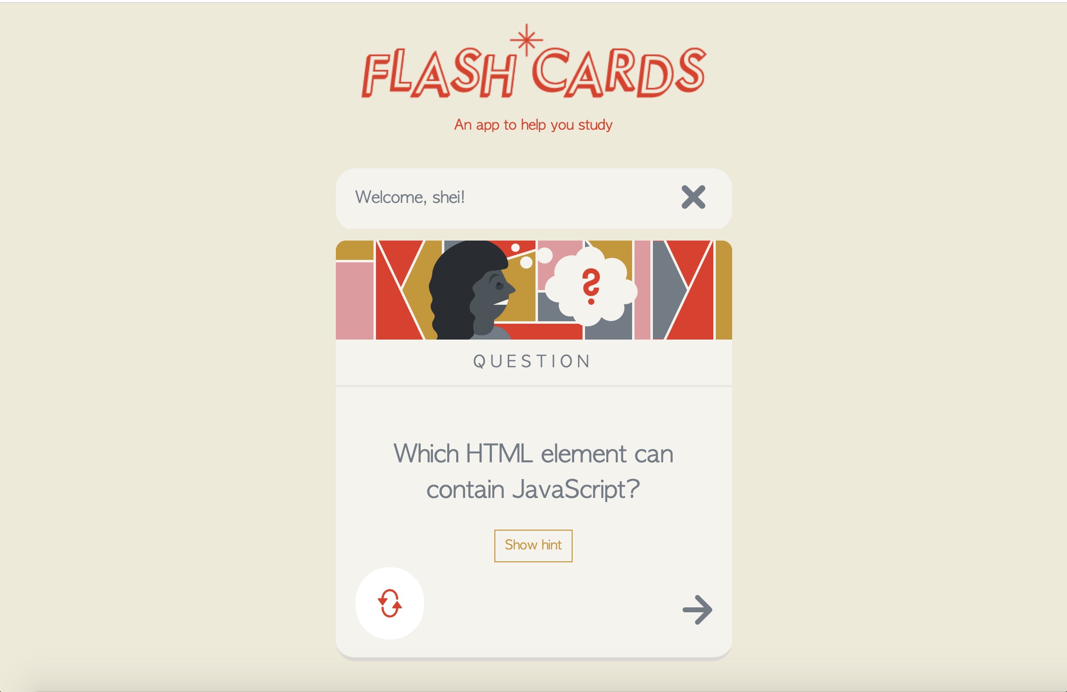 Flash cards App image